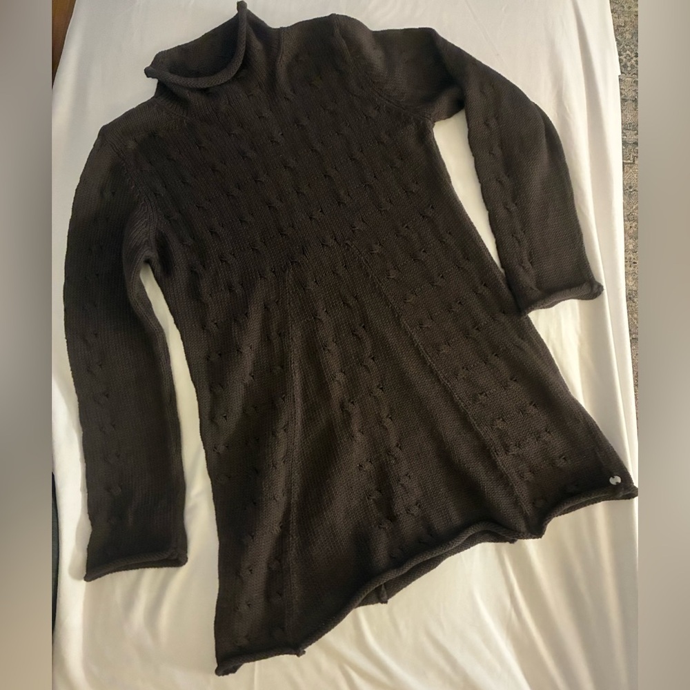 Pure Hand Knit Chocolate Brown - 100% Cotton Sweater